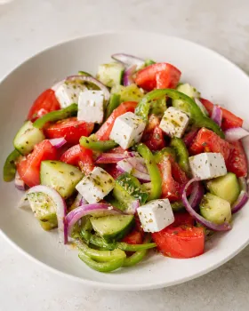Salade grecque, photographie du plat